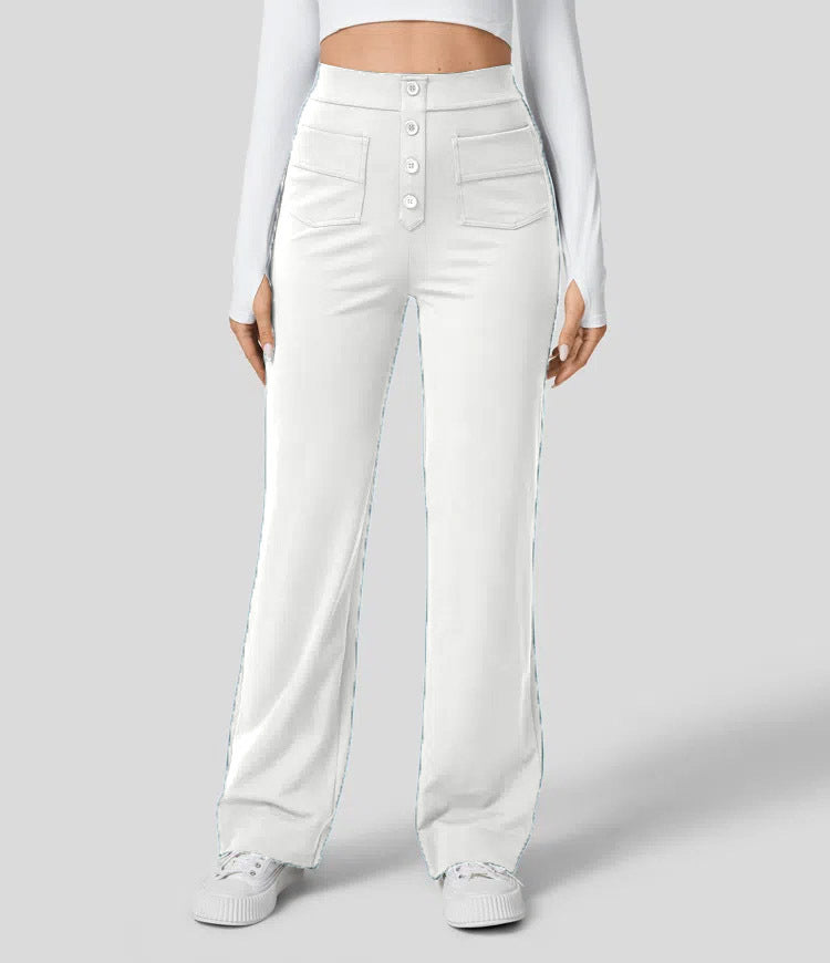 Weite Damenhose | Winterlicher Hoher Bund