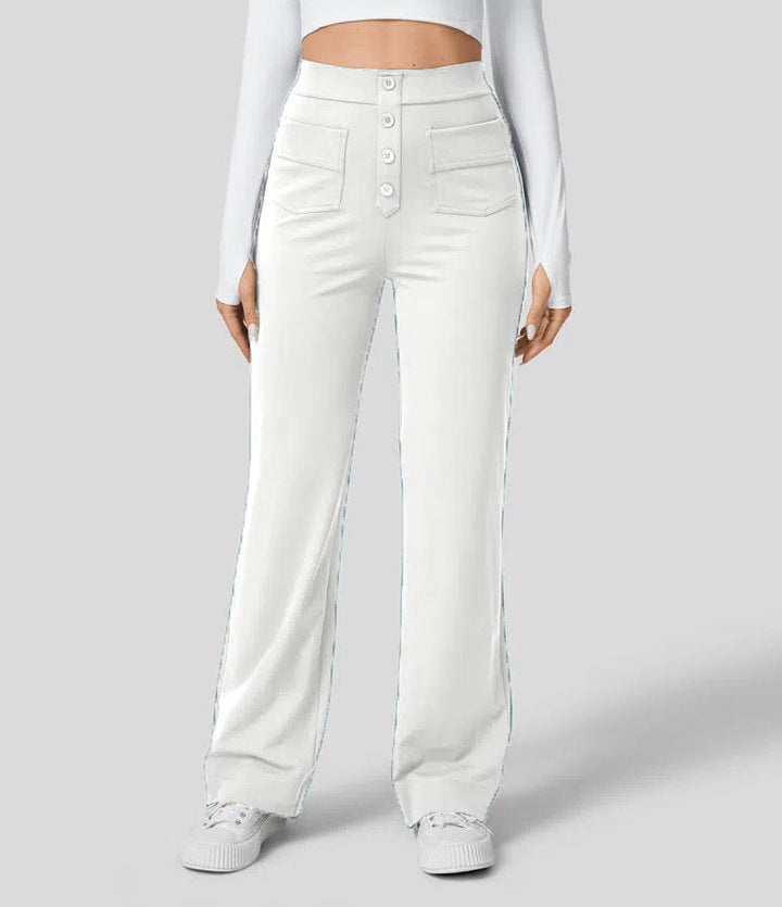 Weite Damenhose | Winterlicher Hoher Bund