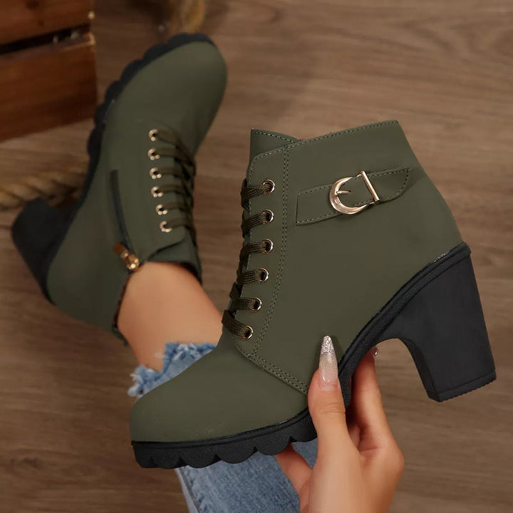 Women's block heel ankle boots