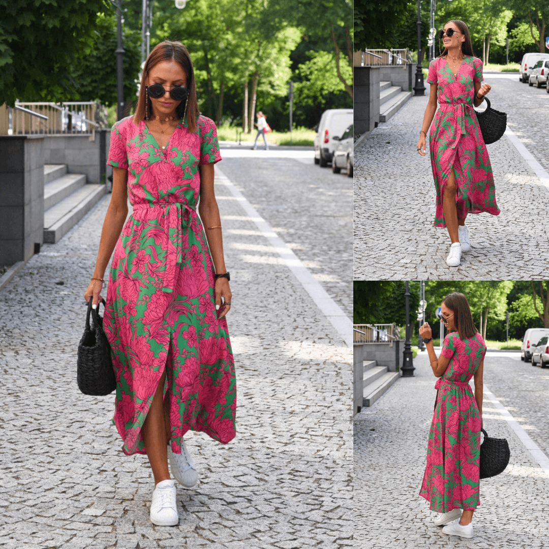 Dámské stylové letní maxi šaty | Maxi