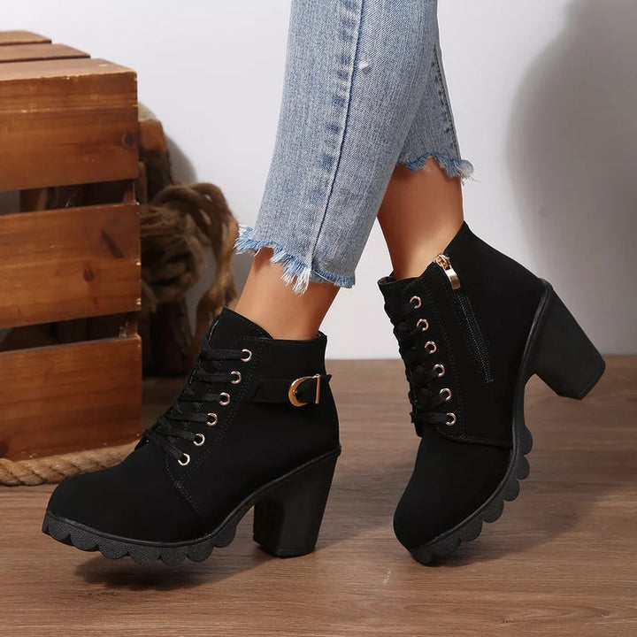 Women's block heel ankle boots