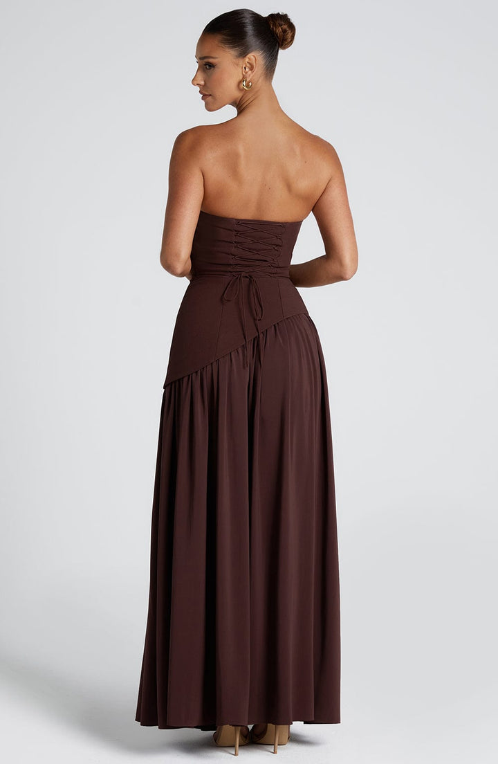 Women's Strapless Maxi Dress | Asymmetric Bra