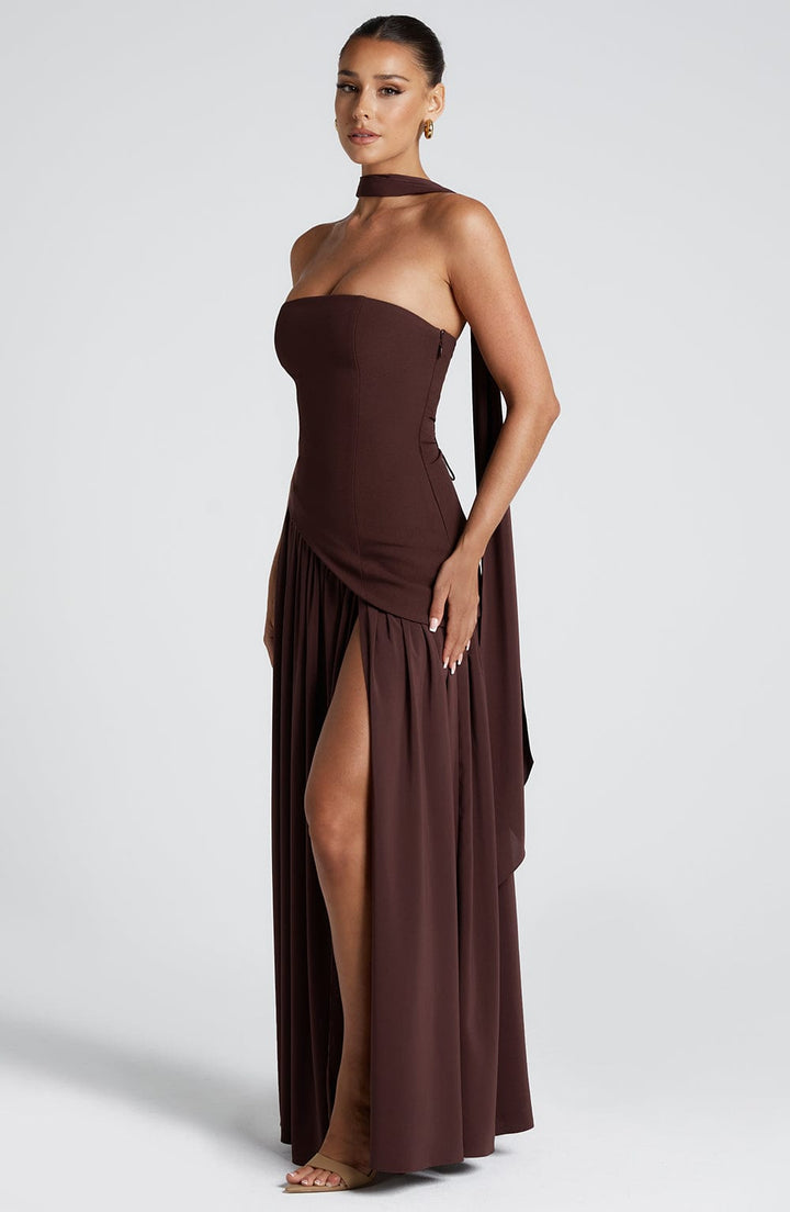 Women's Strapless Maxi Dress | Asymmetric Bra
