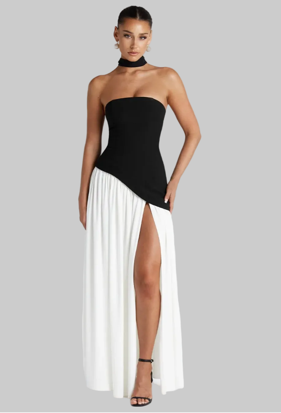 Women's Strapless Maxi Dress | Asymmetric Bra