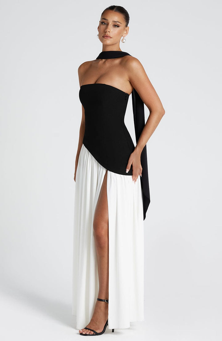 Women's Strapless Maxi Dress | Asymmetric Bra
