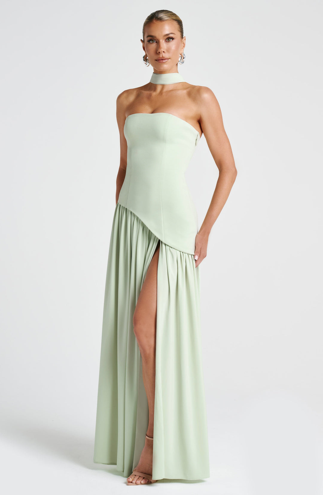 Women's Strapless Maxi Dress | Asymmetric Bra