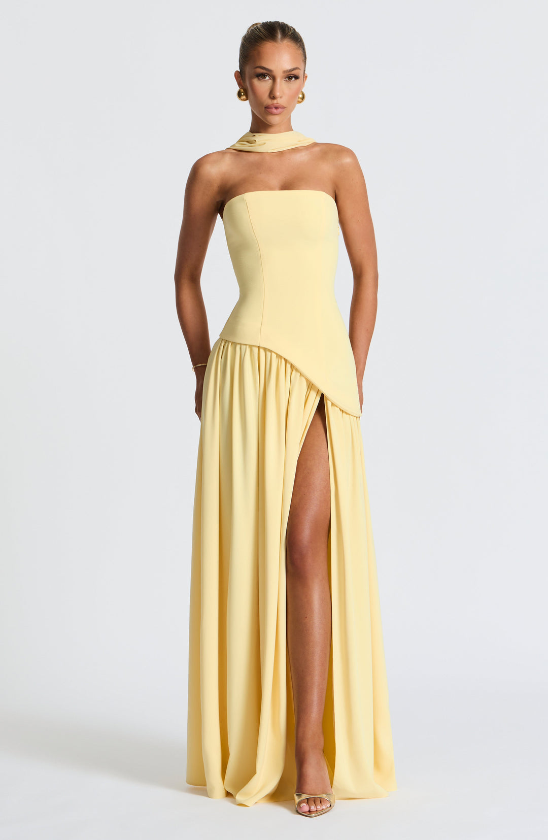 Women's Strapless Maxi Dress | Asymmetric Bra
