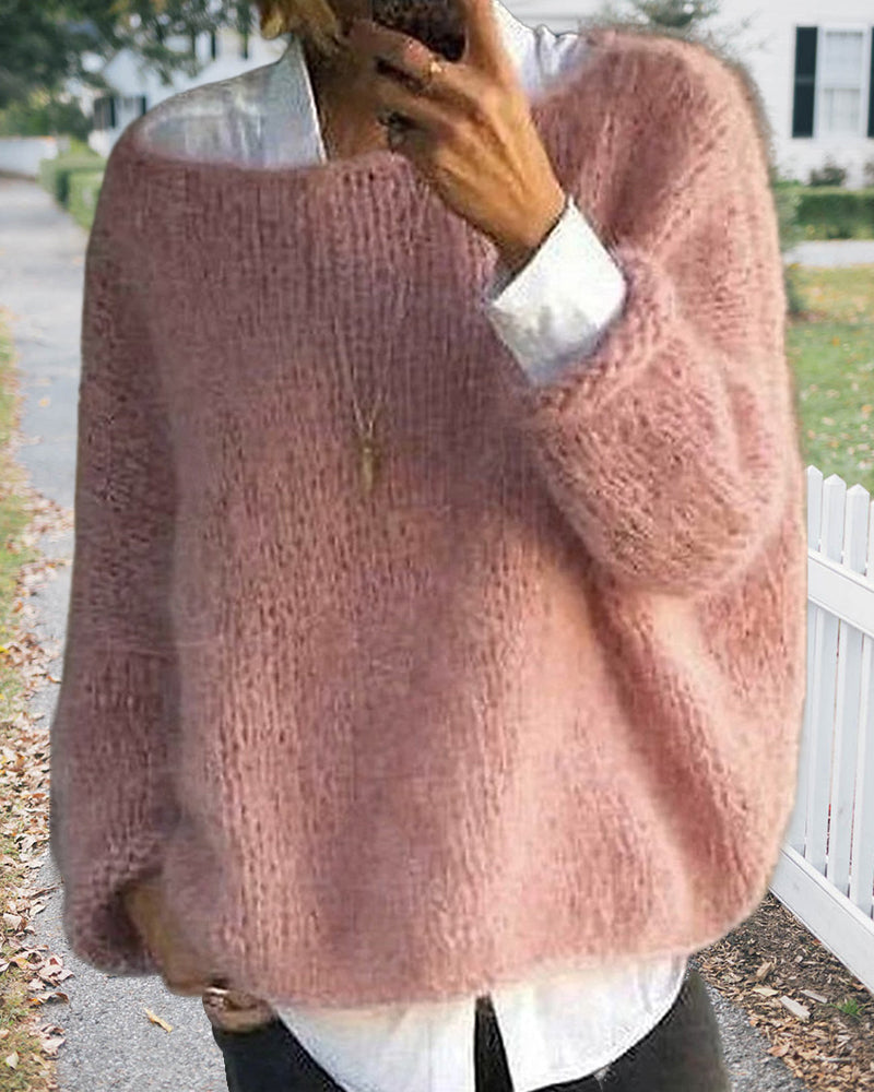Sweter damski z odkrytym ramieniem | Luźny krój
