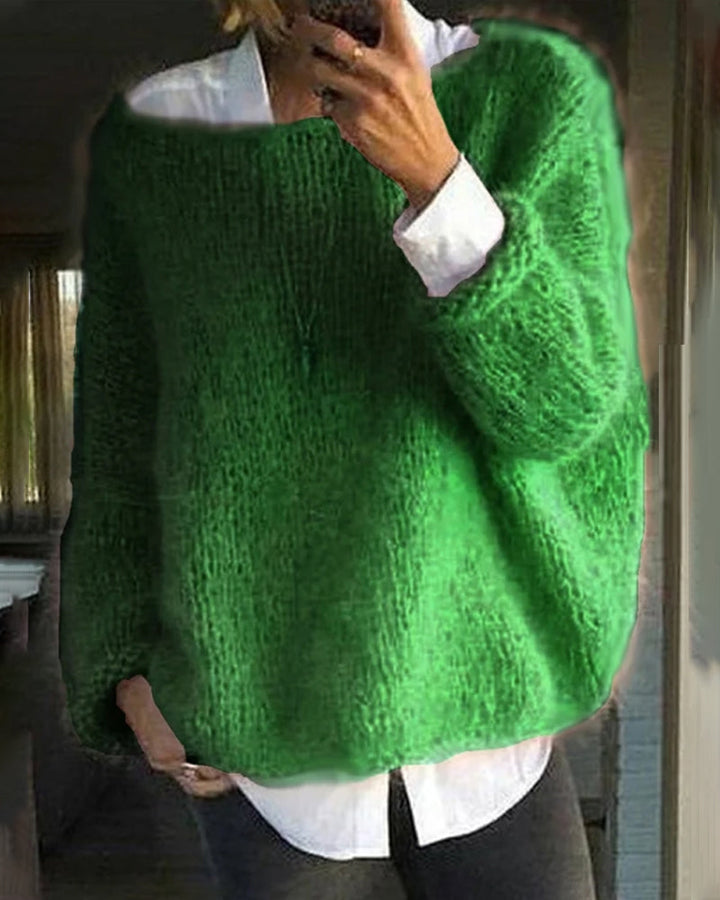 Damenpullover mit freier Schulter | Lockerer Schnitt