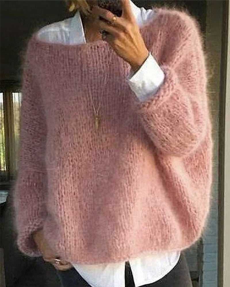 Sweter damski z odkrytym ramieniem | Luźny krój