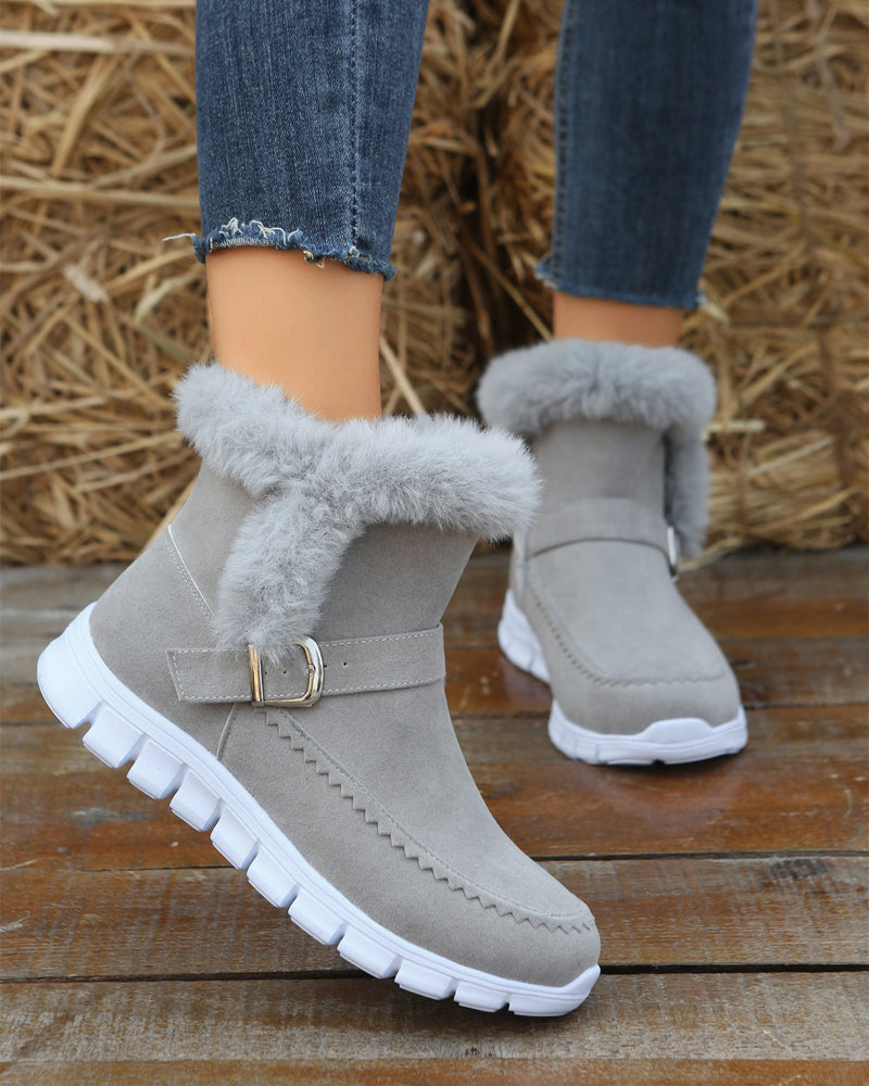 Buty Zimowe Damskie Casual | Z Bocznym Zamkiem