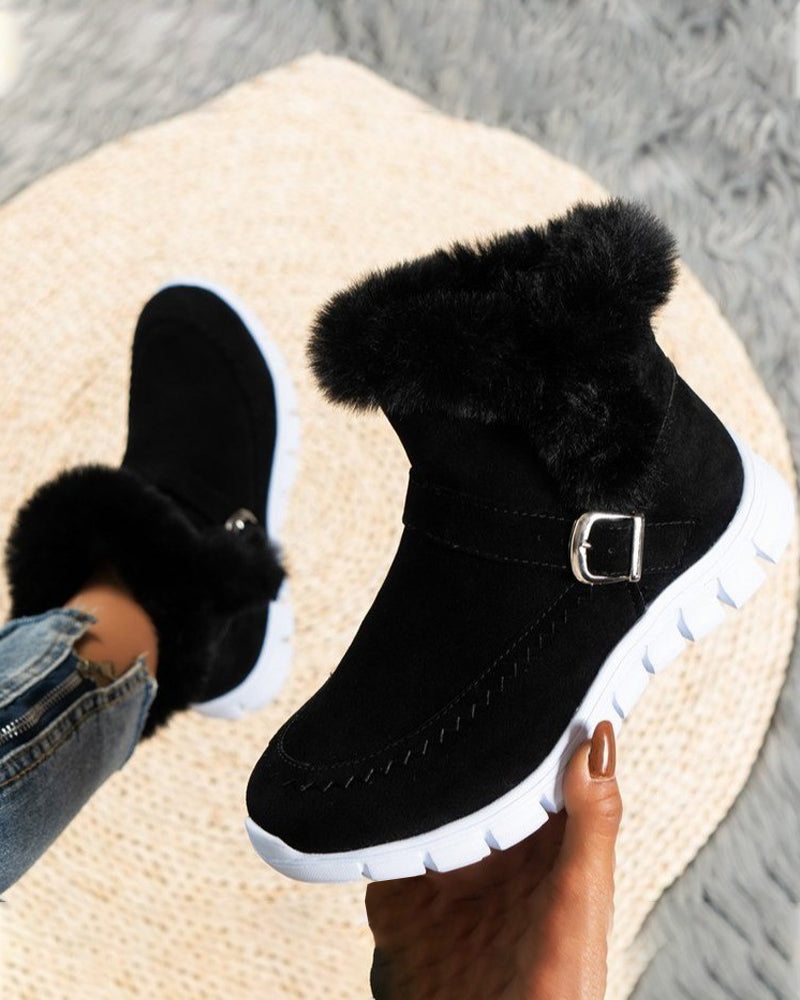 Buty Zimowe Damskie Casual | Z Bocznym Zamkiem