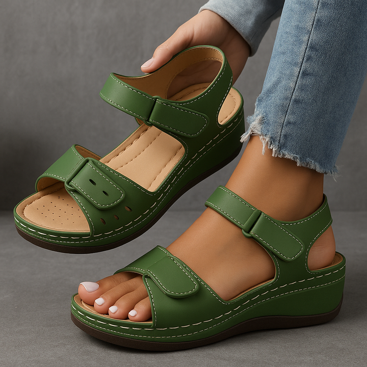 Women's orthopedic wedge sandals with support