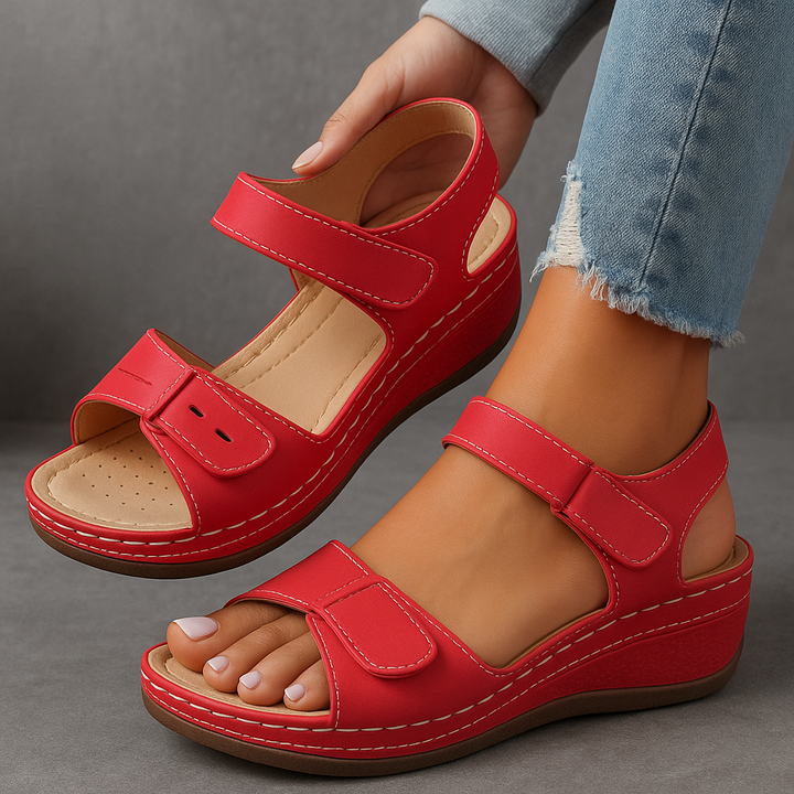 Women's orthopedic wedge sandals with support