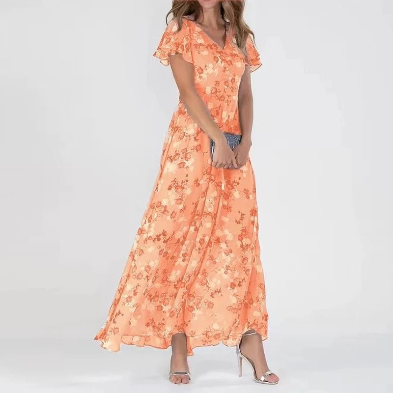 Damska glamour sukienka modelująca brzuch | Maxi
