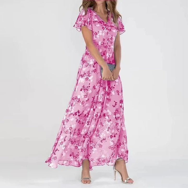 Damska glamour sukienka modelująca brzuch | Maxi