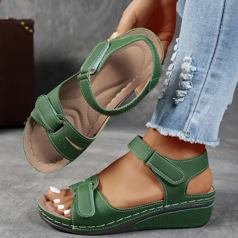 Women's orthopedic wedge sandals with support