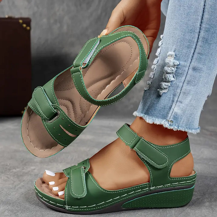 Women's orthopedic wedge sandals with support