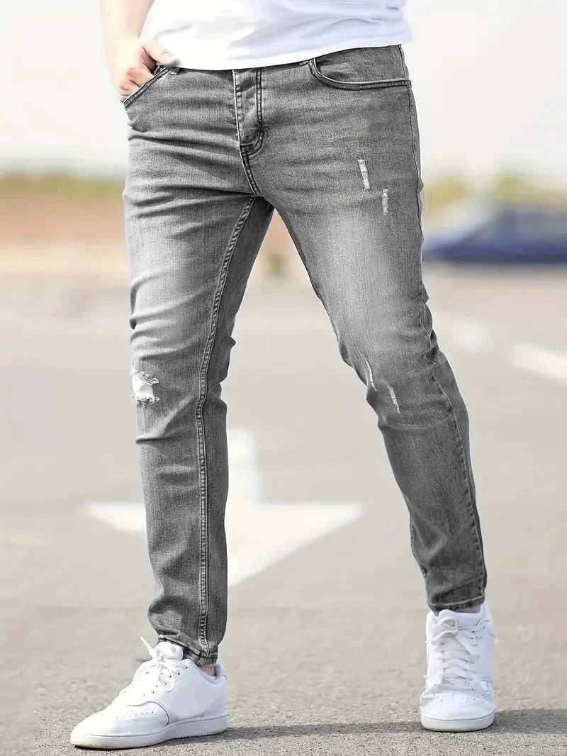 Męskie Dopasowane Jeansy | Casual
