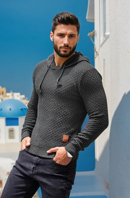 Sweterek męski z kapturem | Streetwear styl