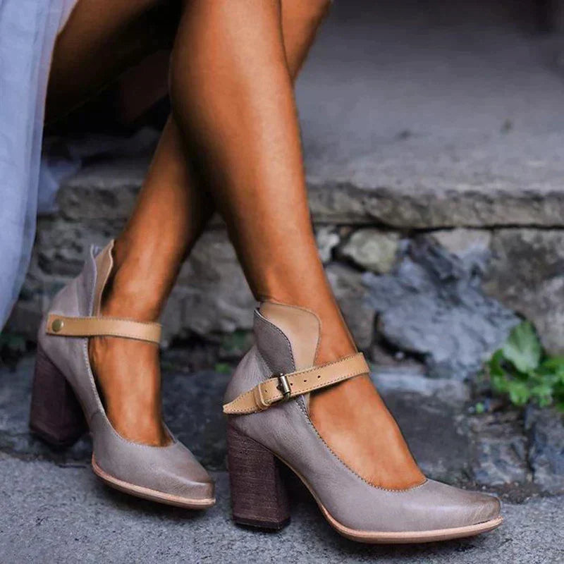 Women's elegant strappy heeled sandals