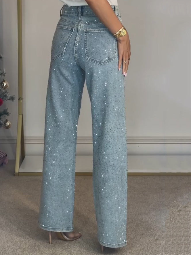 Wide Women's Pants | Winter Shiny