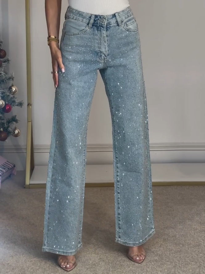 Wide Women's Pants | Winter Shiny