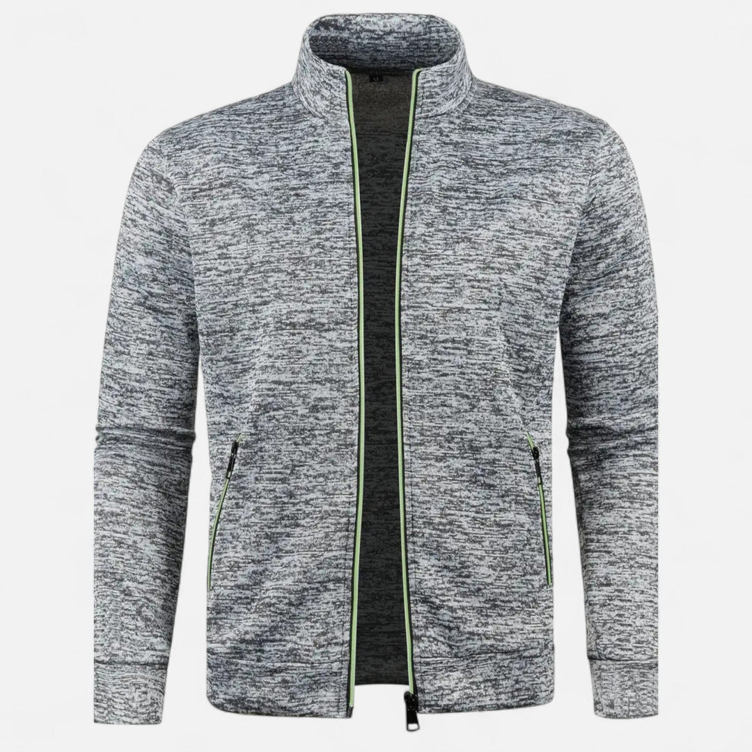 Herren Einfacher Reißverschluss-Cardigan | Lange Ärmel