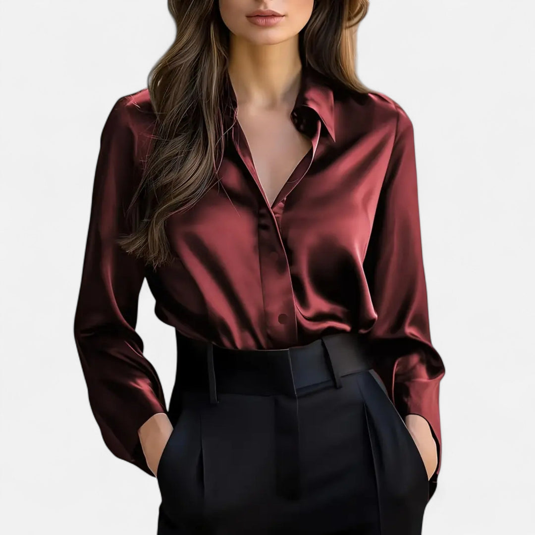 Women's Daily Plain Blouse | Regular Fit