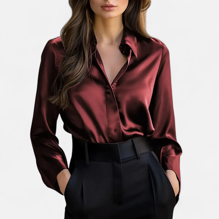 Women's Daily Plain Blouse | Regular Fit