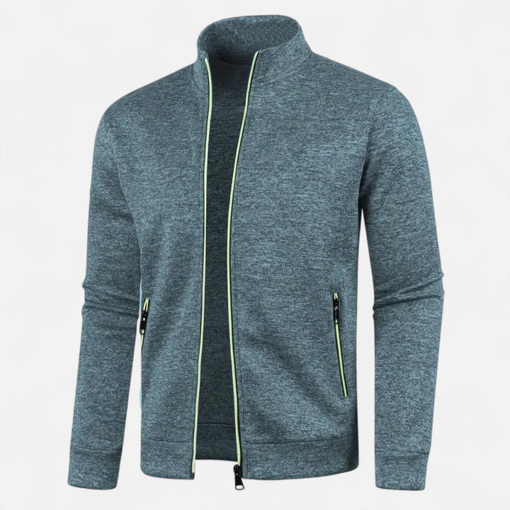 Herren Einfacher Reißverschluss-Cardigan | Lange Ärmel