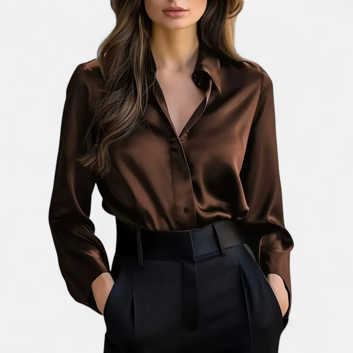 Women's Daily Plain Blouse | Regular Fit