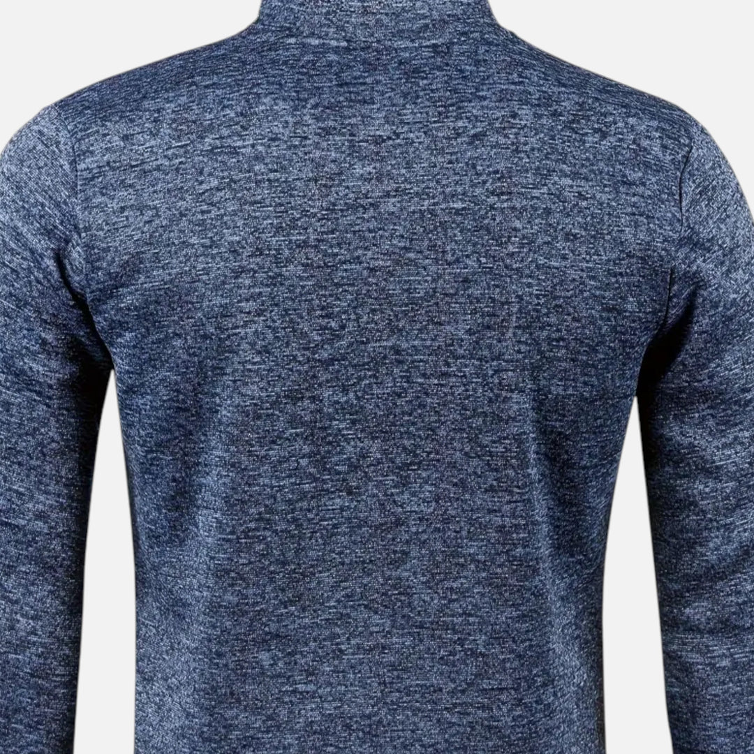 Herren Einfacher Reißverschluss-Cardigan | Lange Ärmel
