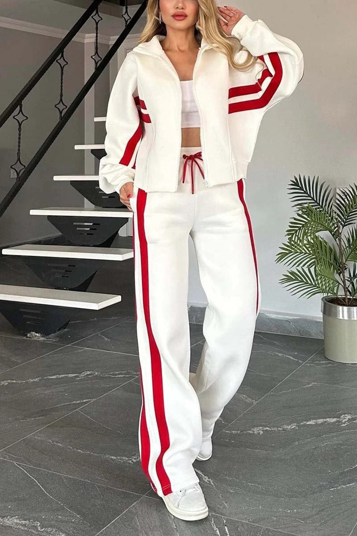 Women's Two-Piece Tracksuit Set | Zip-Up Jacket