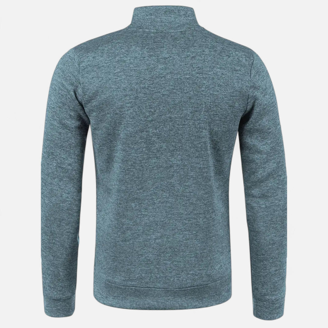 Herren Einfacher Reißverschluss-Cardigan | Lange Ärmel