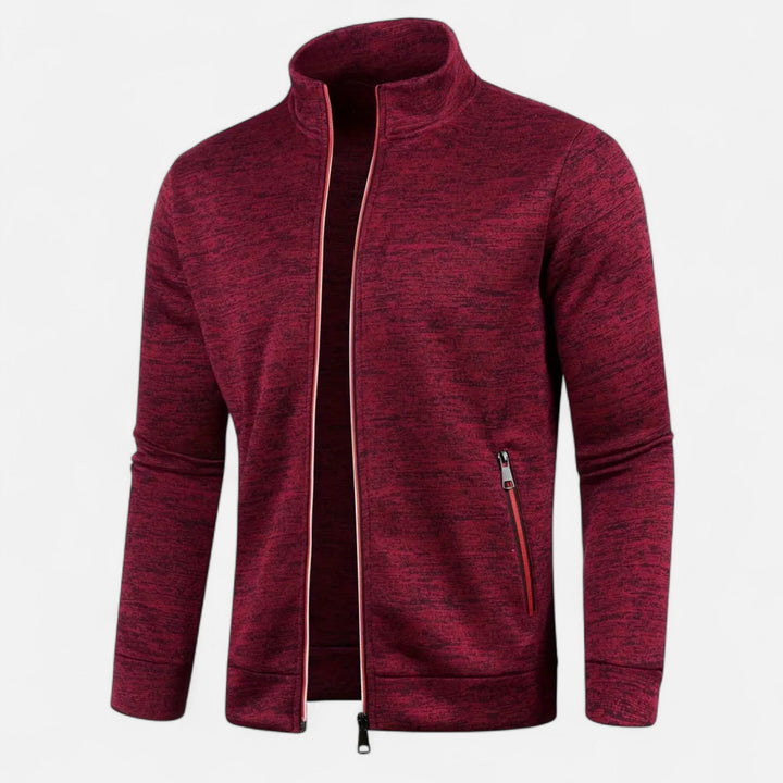 Herren Einfacher Reißverschluss-Cardigan | Lange Ärmel