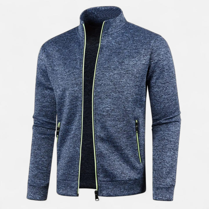 Herren Einfacher Reißverschluss-Cardigan | Lange Ärmel
