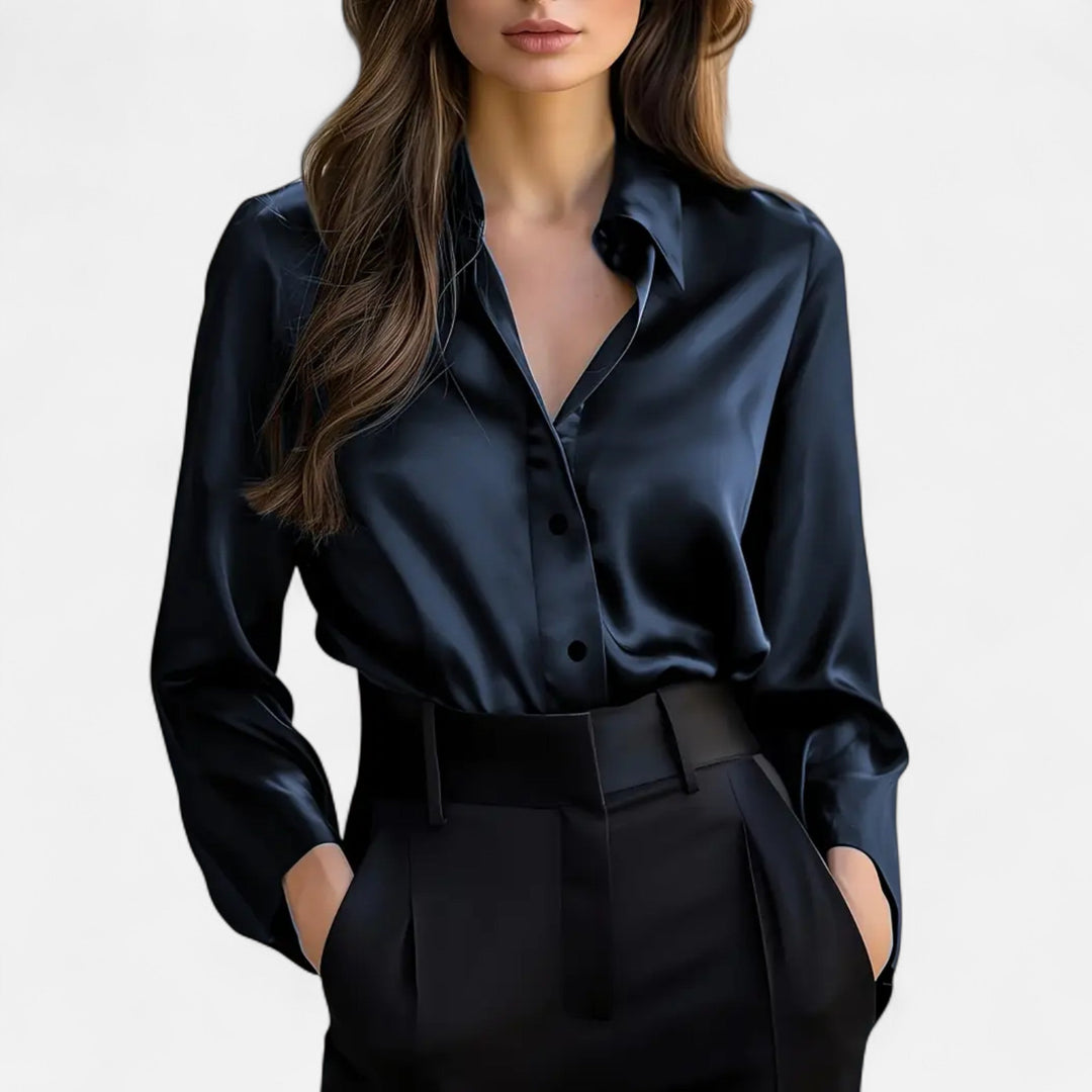 Women's Daily Plain Blouse | Regular Fit