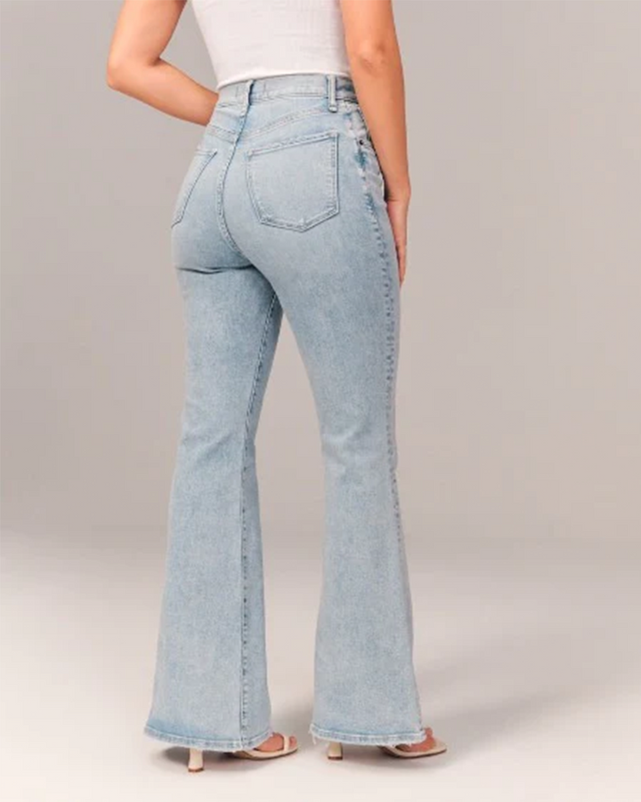 Women's high-waisted jeans with flared legs | Winter