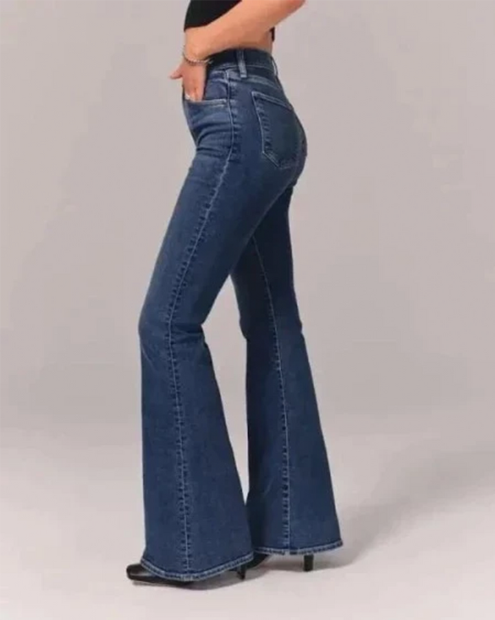 Women's high-waisted jeans with flared legs | Winter