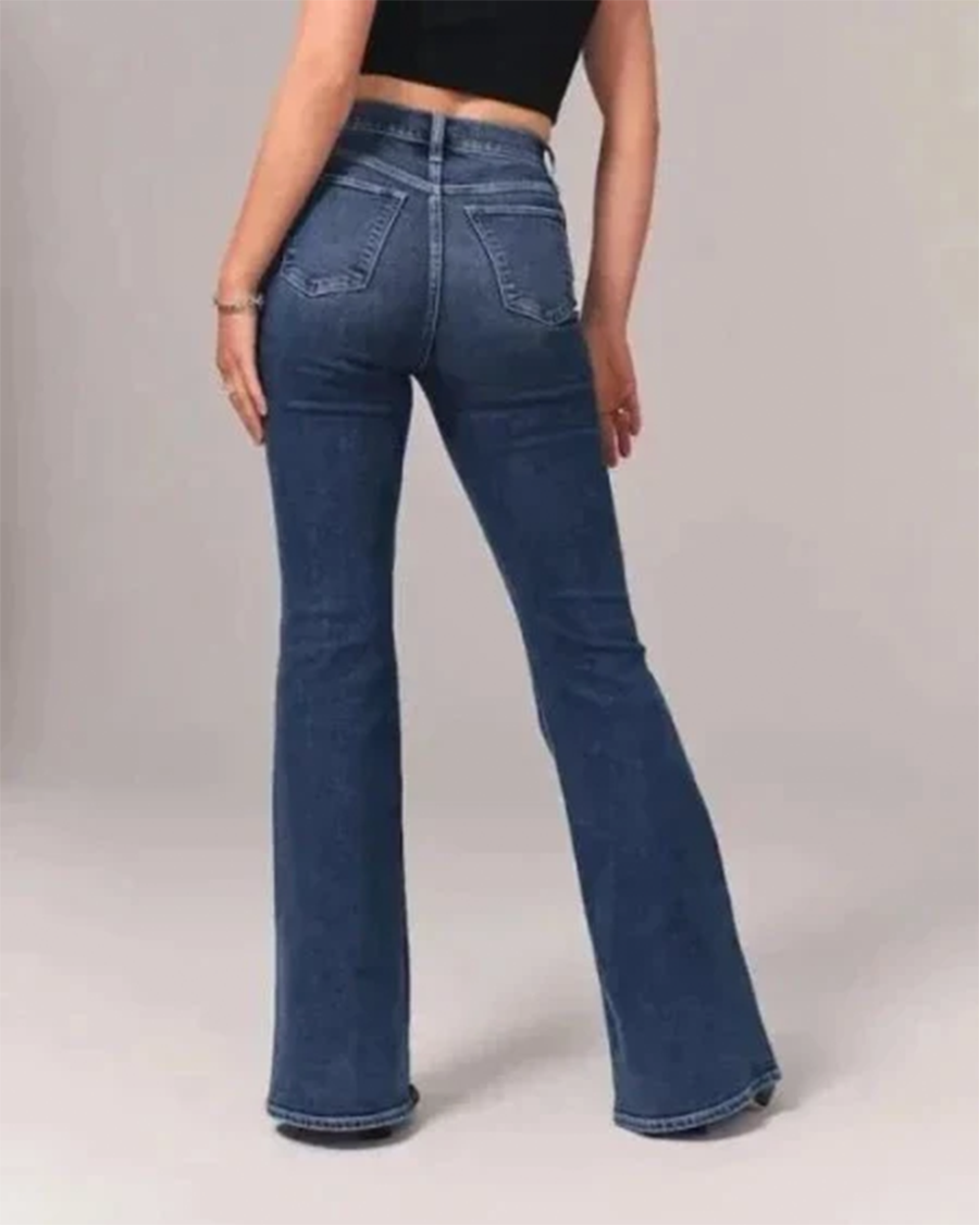 Women's high-waisted jeans with flared legs | Winter