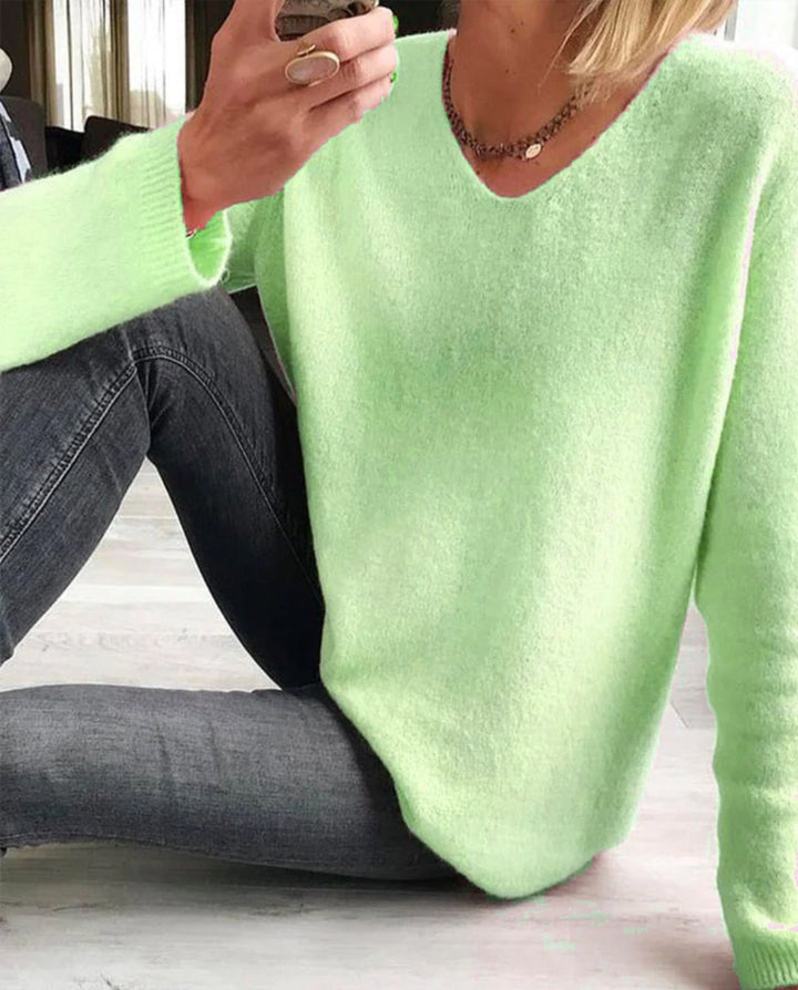Damenpullover uni | Lange Ärmel