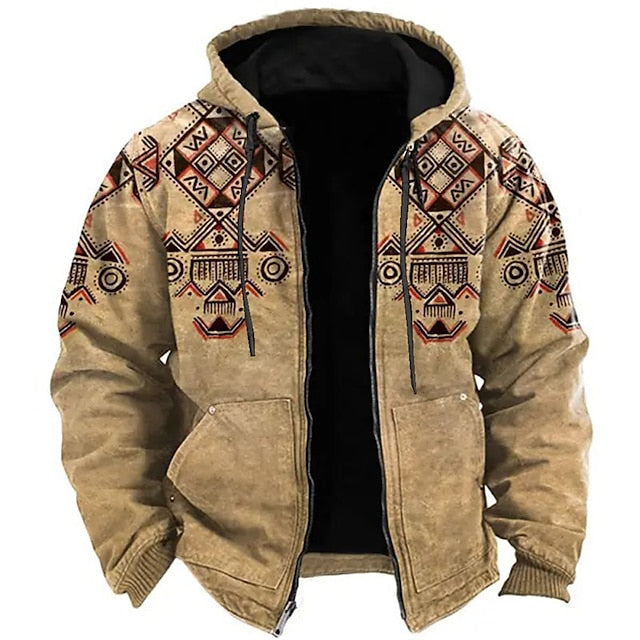 Sweter Męski Zimowy | Wzór Tribal