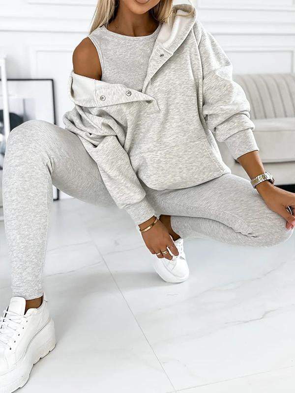 Damen Jogginganzüge Modisch | Dreiteiliges Set