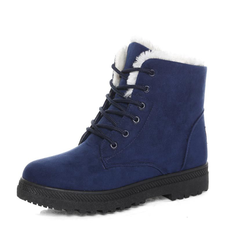 Buty Zimowe Damskie Wysokie | Sznurowane Cholewki