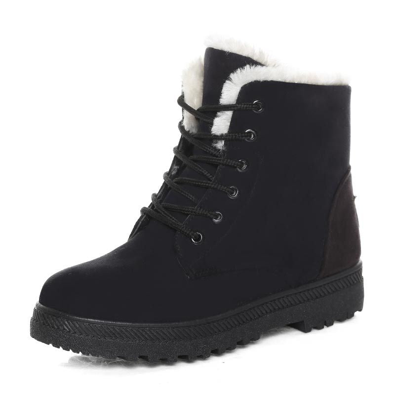 Buty Zimowe Damskie Wysokie | Sznurowane Cholewki