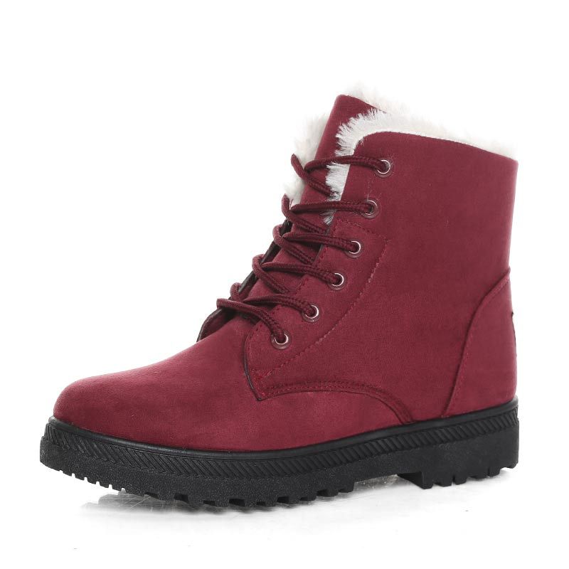 Buty Zimowe Damskie Wysokie | Sznurowane Cholewki
