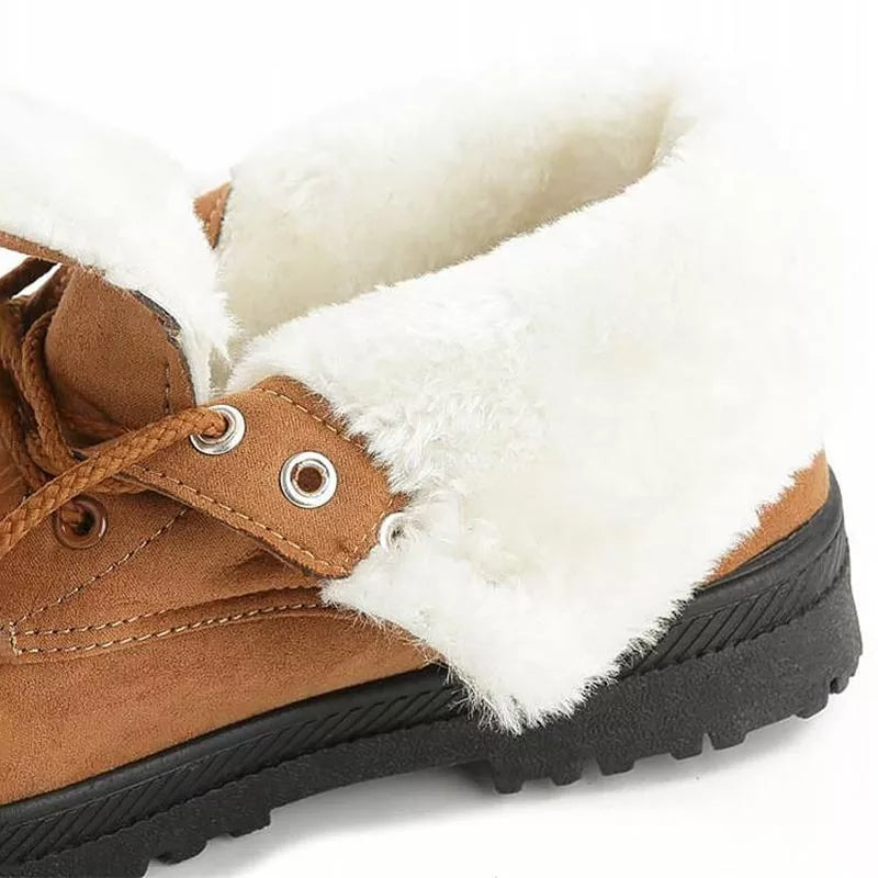 Buty Zimowe Damskie Wysokie | Sznurowane Cholewki