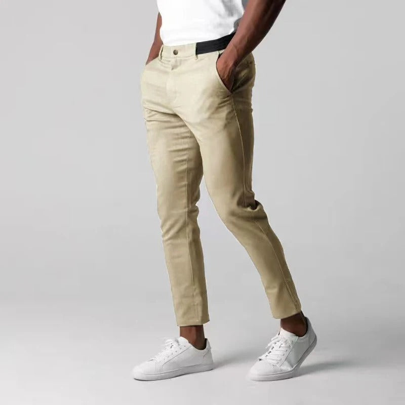 Męskie Zwężane Spodnie Chinos | Codzienny Styl
