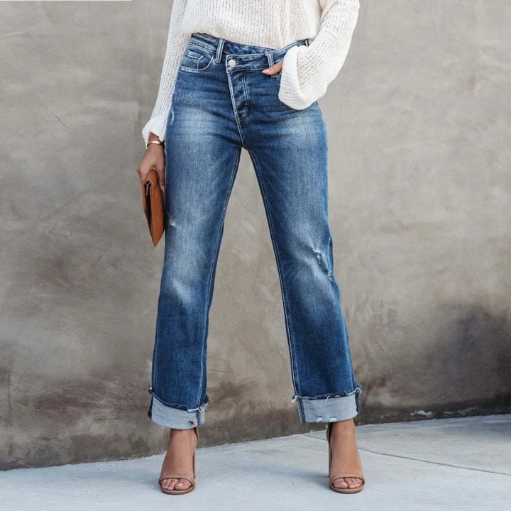 Damskie Przytulne Jeansy | Codzienne